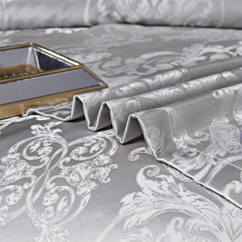 Silver Print Duvet Cover Set with Pillowcases