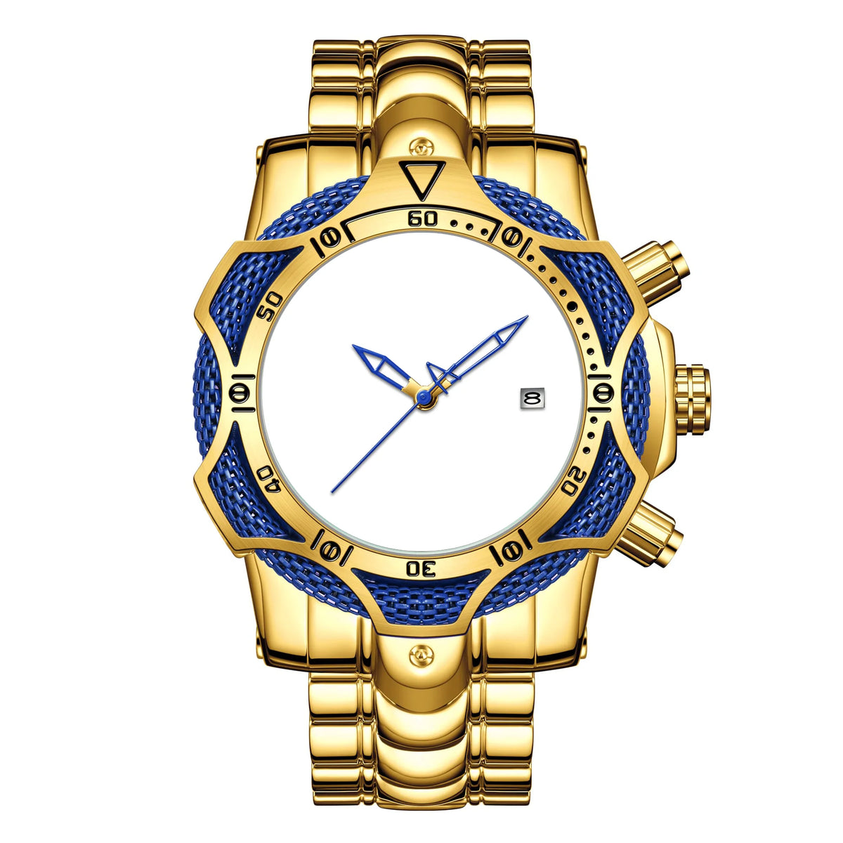 Men's Fashion Large Dial Water-Resistant Quartz Wristwatch