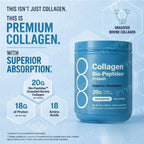 Collagen Peptides Powder Hydrolyzed Protein Unflavored 20 oz