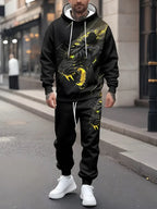 Men's 3D Tiger Print Hoodie and Pants Set