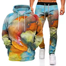 Ink Graffiti 3D Printed Hoodie and Sweatpants Set