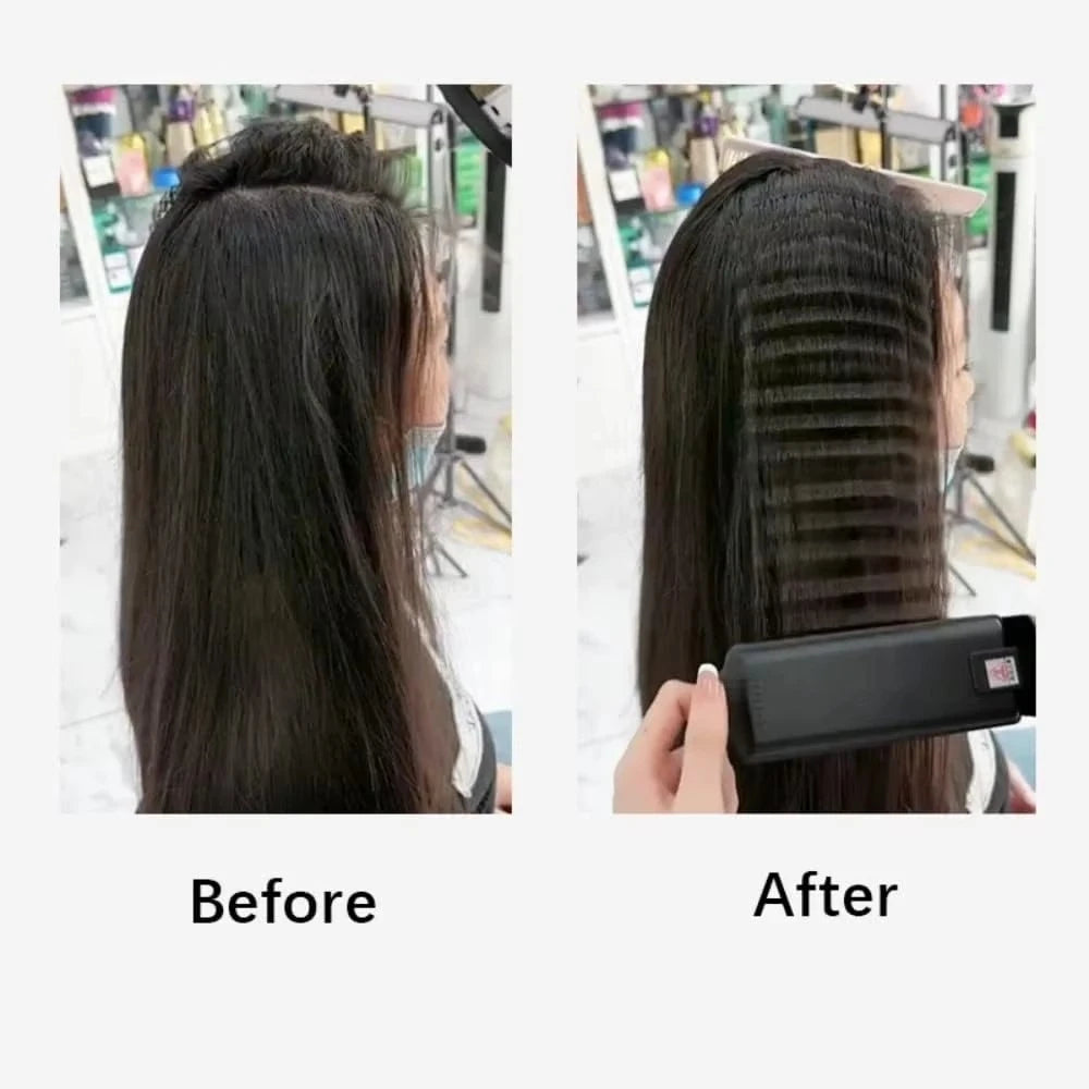 6 Teeth Anti-Static Ceramic Hair Crimping Iron 55W