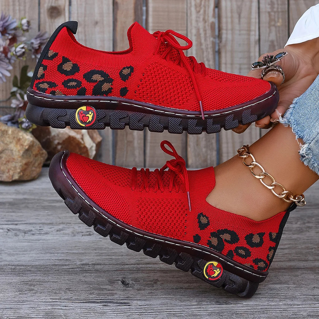 Women's Mesh Breathable Lace-Up Walking Sneakers A666