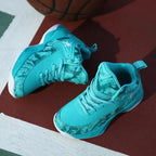 Kids' Basketball Sneakers Thick Sole Non-Slip Lace-Up