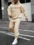 Men's Hooded Pullover and Sweatpants Two-Piece Set