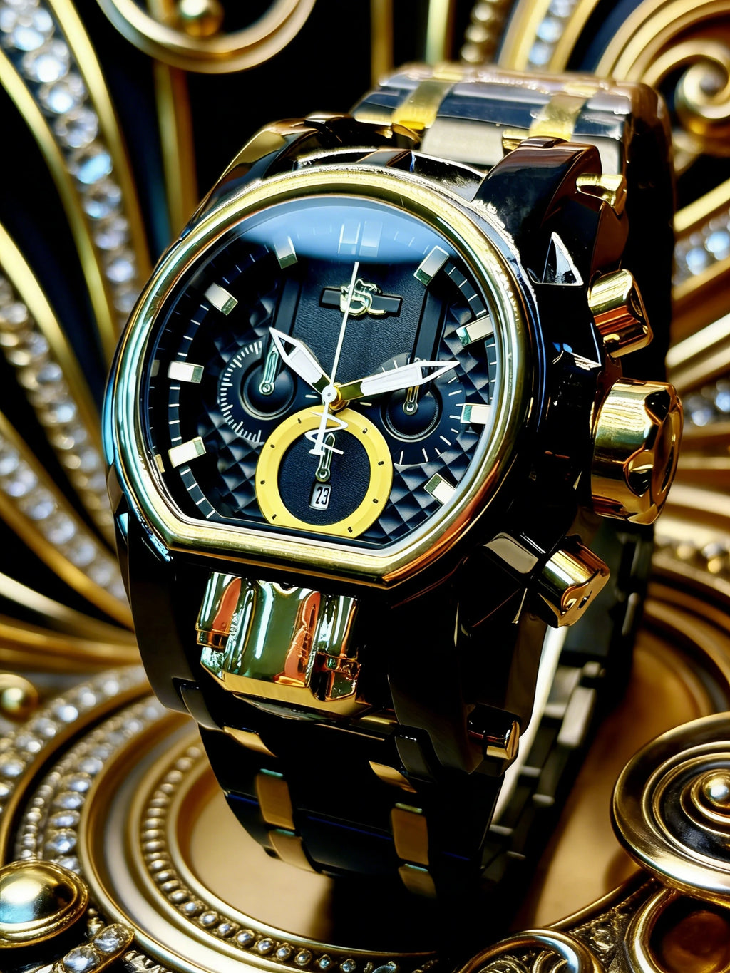 Men's Punk Large Dial Waterproof Luminous Quartz Watch