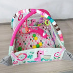 Baby Crawling Play Mat with Educational Fitness Frame