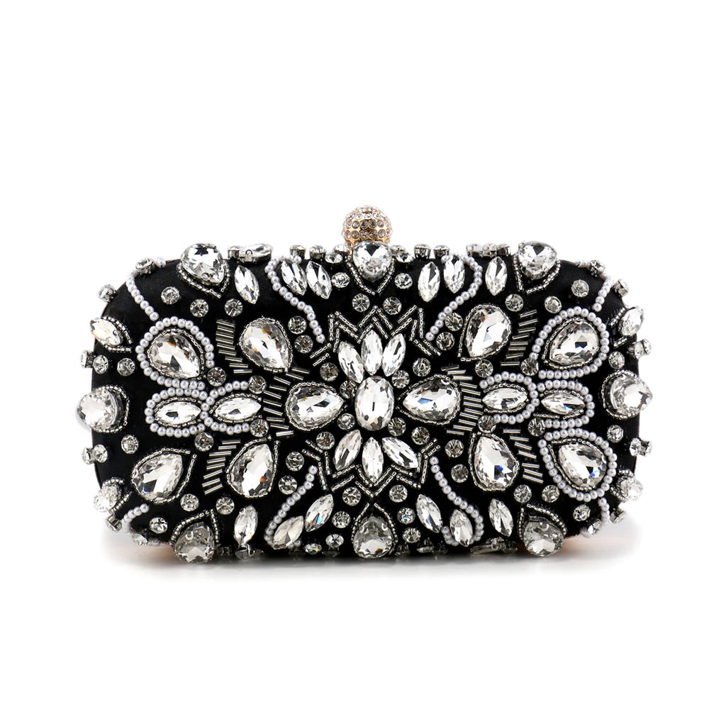 Women's Luxury Rhinestone Evening Clutch Shoulder Bag