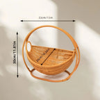 Rattan Design Hanging Cat Hammock Bed with Bracket