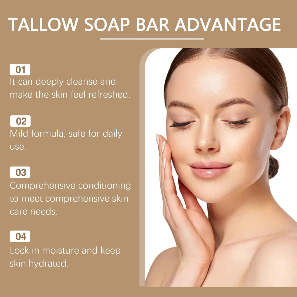 Brightening Tallow Soap Deep Clean Moisturizing Body Bar