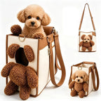 Cute Teddy Bear Dog Cat Portable Pet Backpack Tote Carrier