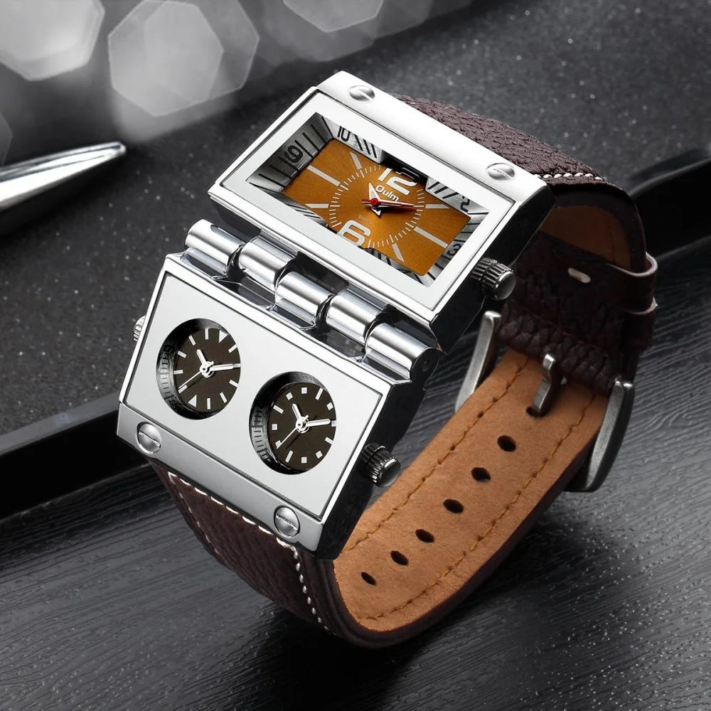 Men's Luxury Punk Dual Dial Quartz Watch