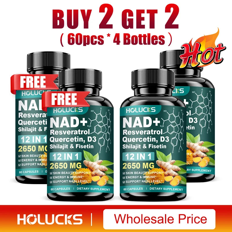 NAD+ Resveratrol Capsules Cell Repair Energy Immune Support
