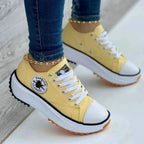 Women's Classic Canvas Platform Lace-Up Sneakers