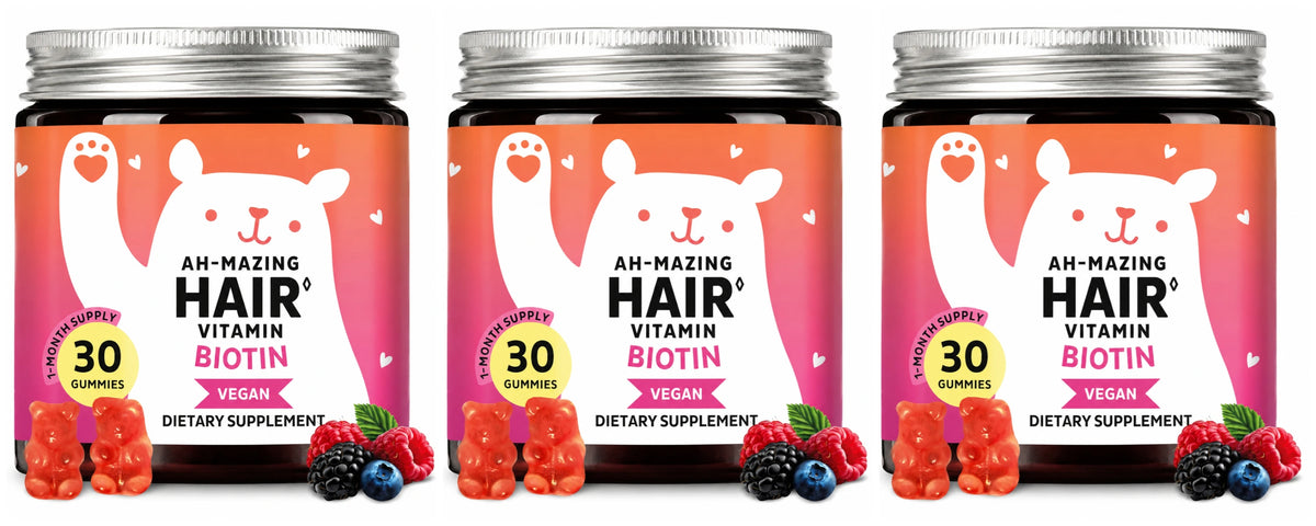 Biotin Gummies 5000 mcg Hair Skin Nails Support Vegan 30 Count
