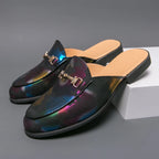 Men's Breathable PU Penny Loafers Mules