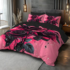 3D Printed Rose Duvet Cover Set Skin-Friendly Polyester