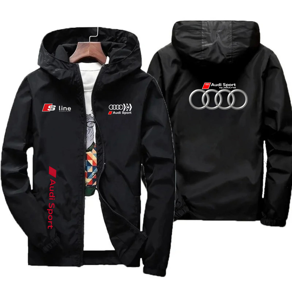Men's Moto Biker Sport Jacket Thin Polyester