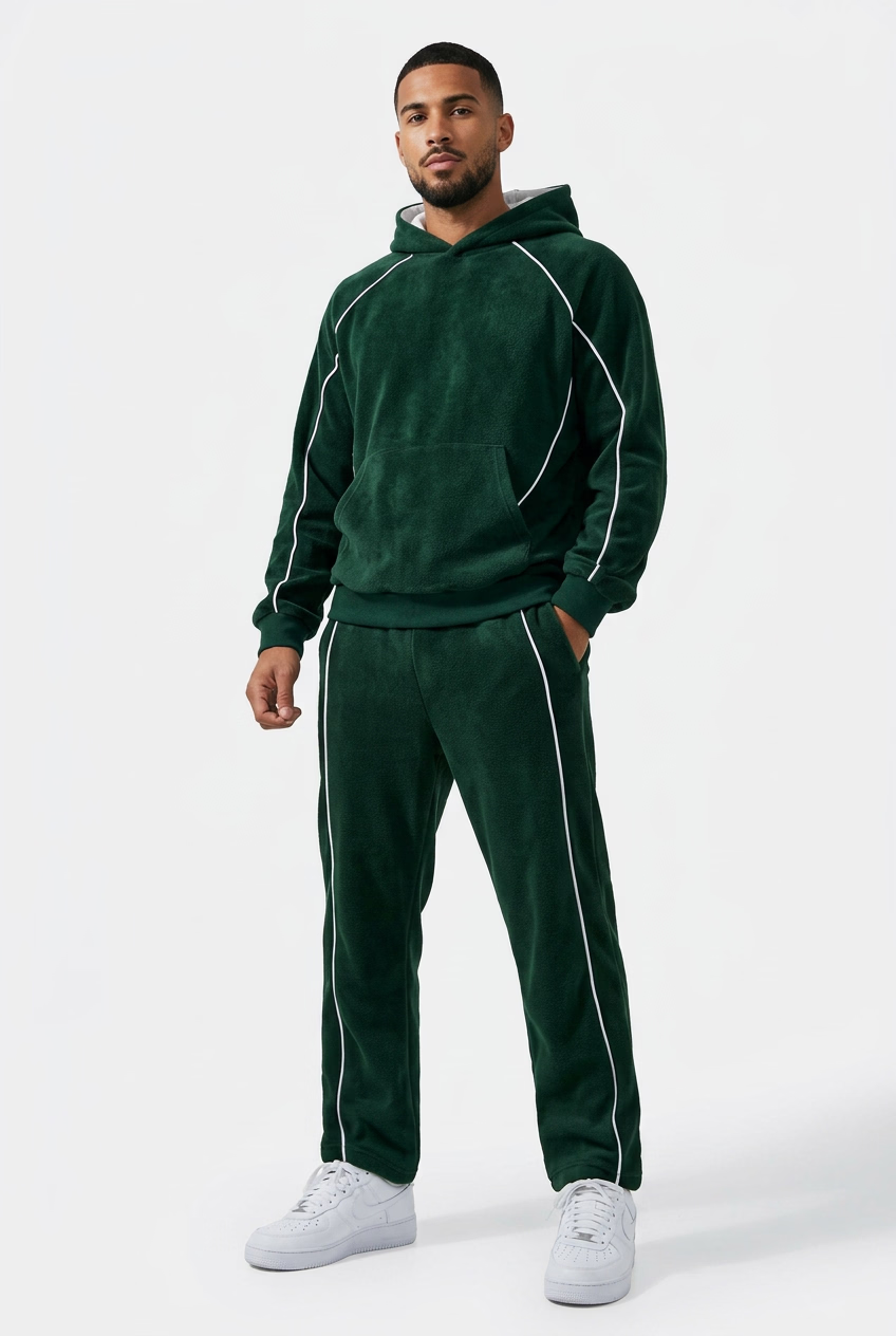 Men's Casual Zip-Up Hoodie and Pants Tracksuit Set