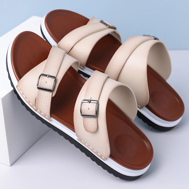 Men's Breathable Soft Sole Anti-Slip Beach Slide Slippers