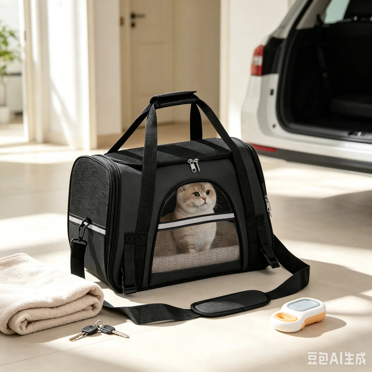 Foldable Airline Approved Pet Carrier Bag for Cats Dogs