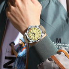 Men's Luminous Waterproof Quartz Leather Watch