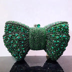 Women's Luxury Rhinestone Bow Wedding Evening Clutch Bag