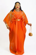 Women's African Traditional Kaftan Dashiki Maxi Dress Set