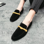 Men's Suede Deerskin Slip-On Loafers