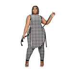 Women's Dashiki Sleeveless Top and Pants 2-Piece Set