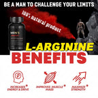 Men's L-Arginine Performance and Endurance Dietary Supplement Tablets