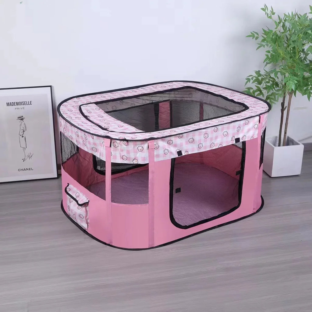 Folding Pet Delivery Room Tent Bed for Cats Dogs