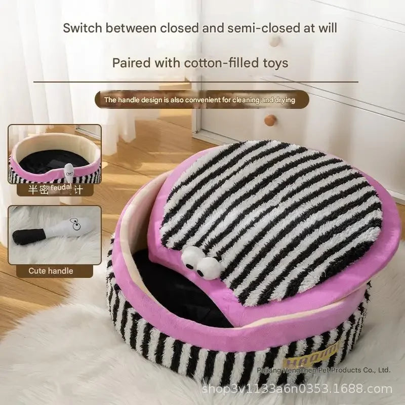 Striped Corduroy Pet Bed Set