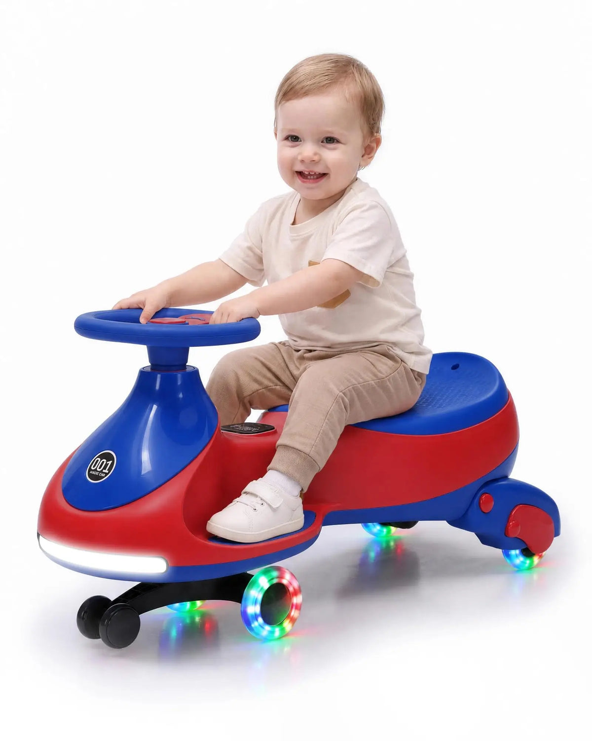 Kids 12V Electric Wiggle Car 2-in-1 Ride-On Toy