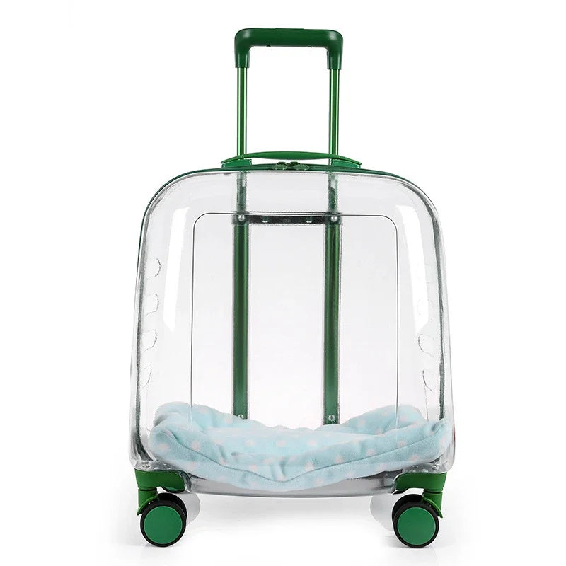 Breathable Space Capsule Rolling Pet Carrier Backpack for Cats Dogs