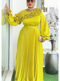 Women's African Traditional Luxury Evening Gown Maxi Dress