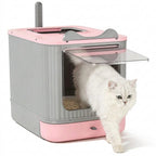 Large Top Entry Enclosed Cat Litter Box for Cats