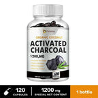 Activated Charcoal Capsules Digestive Bloating Relief