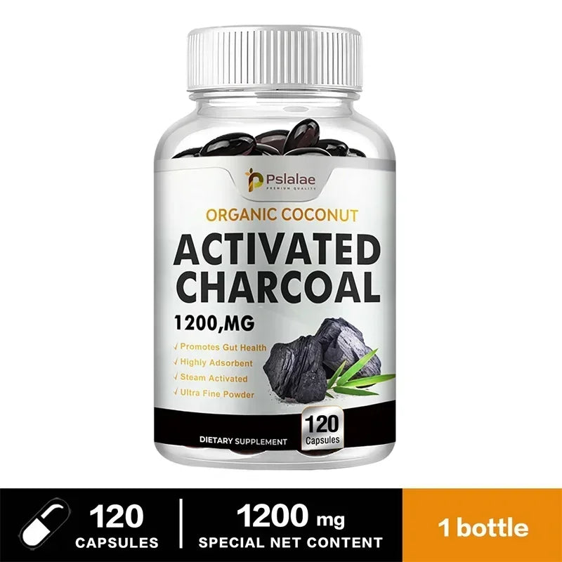 Activated Charcoal Capsules Digestive Bloating Relief