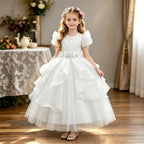 Girls' Long Formal Ball Gown Dress for Christmas and Weddings