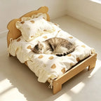Wooden Bear Cat Bed for Cats