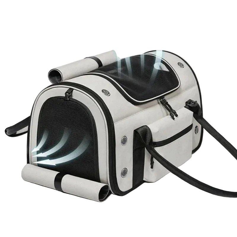 Collapsible Breathable Pet Crossbody Travel Carrier Bag for Dogs Cats