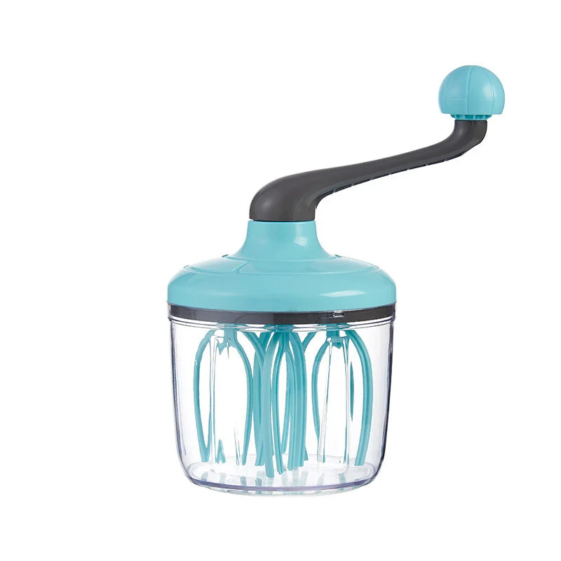 Manual Semi-Automatic Egg Beater with 6-Axis Whisk