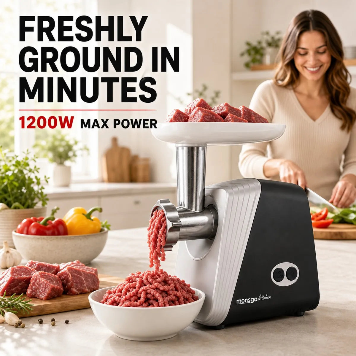 Electric Meat Grinder and Sausage Maker G100 1200W