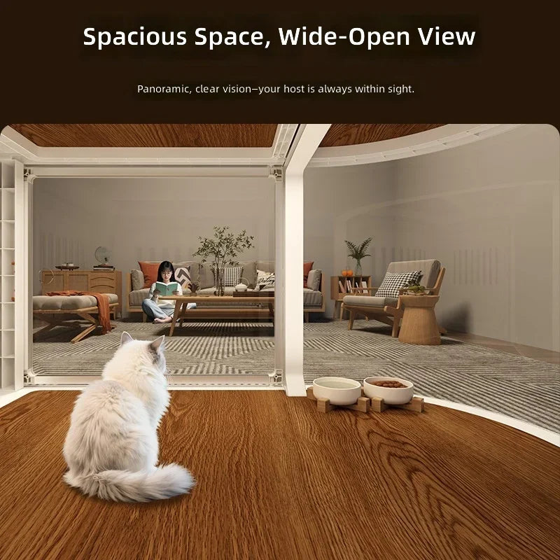 Panoramic Multi-Level Cat Cabinet House Enclosure for Cats