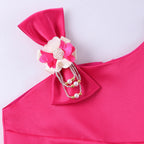 Girls' Floral Ball Gown Sleeveless Tea-Length Party Dress