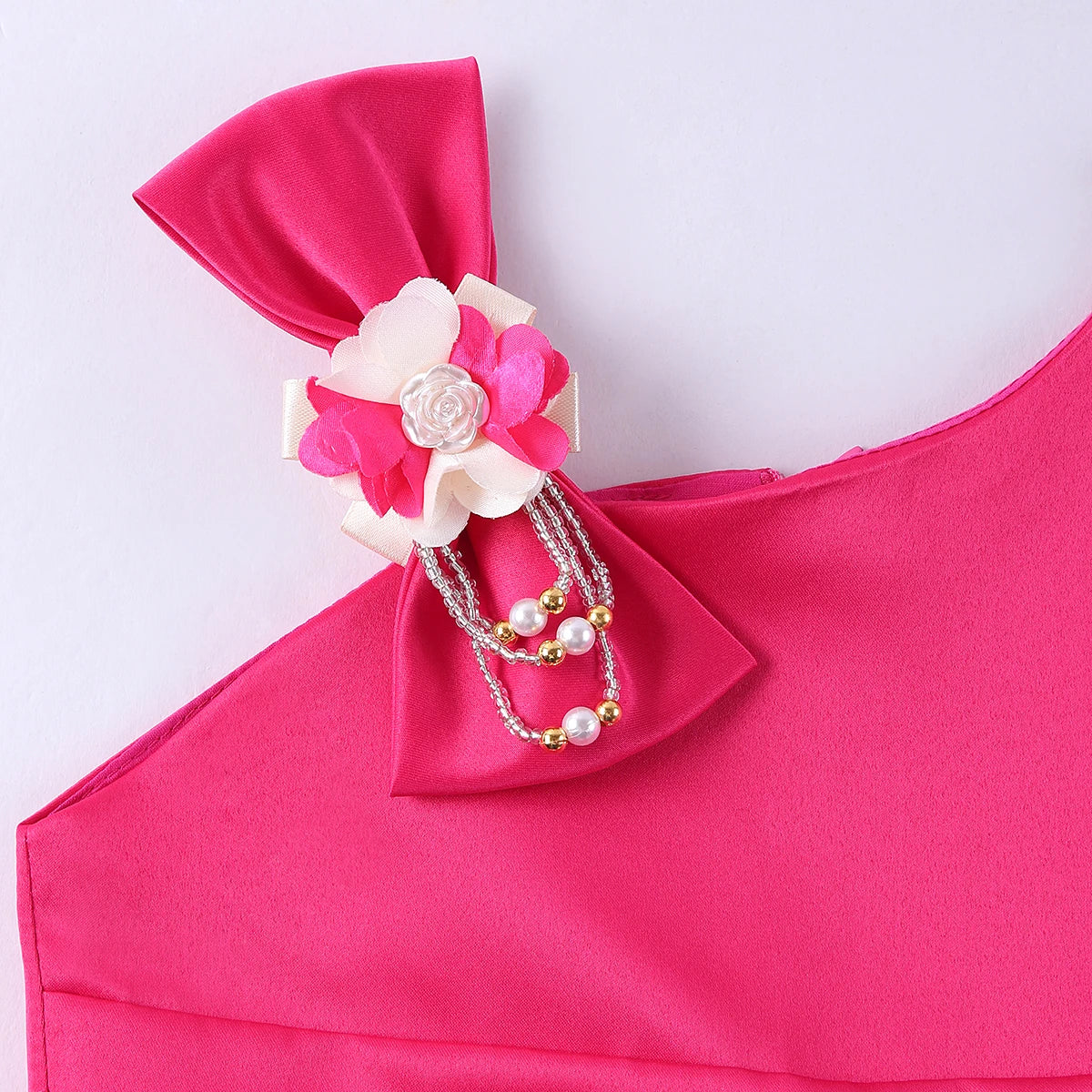 Girls' Floral Ball Gown Sleeveless Tea-Length Party Dress