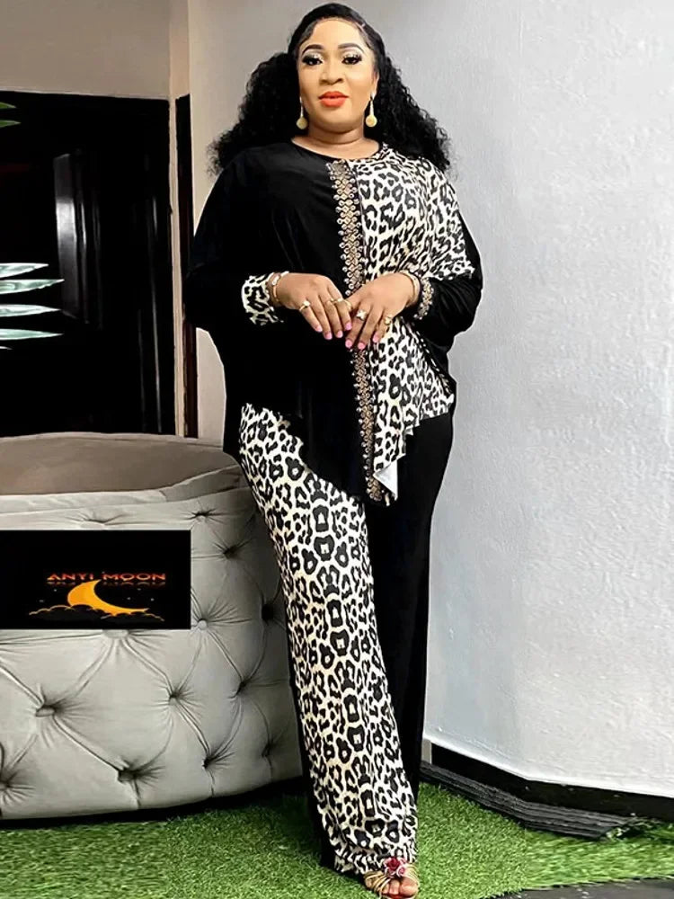 Women's Dashiki Top and Pants 2-Piece Suit