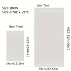 Bamboo Fiber Bath Towel Set Thick Absorbent Jacquard