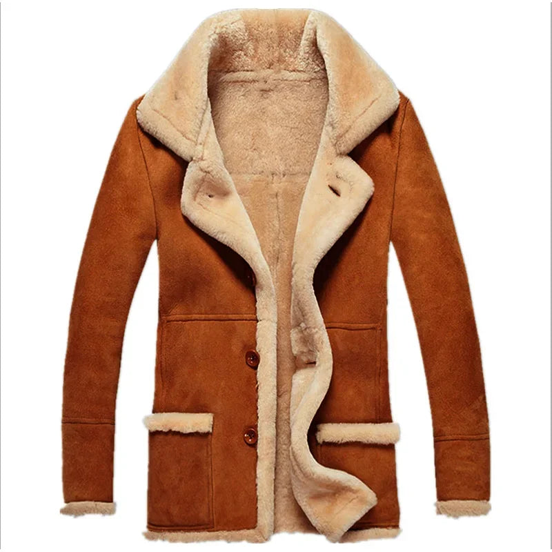 Men's Thickened Faux Fur Winter Coat Jacket
